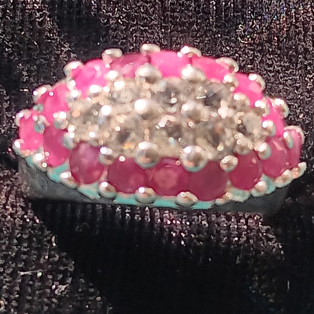 Natural Ruby & Diamond 925 Ring